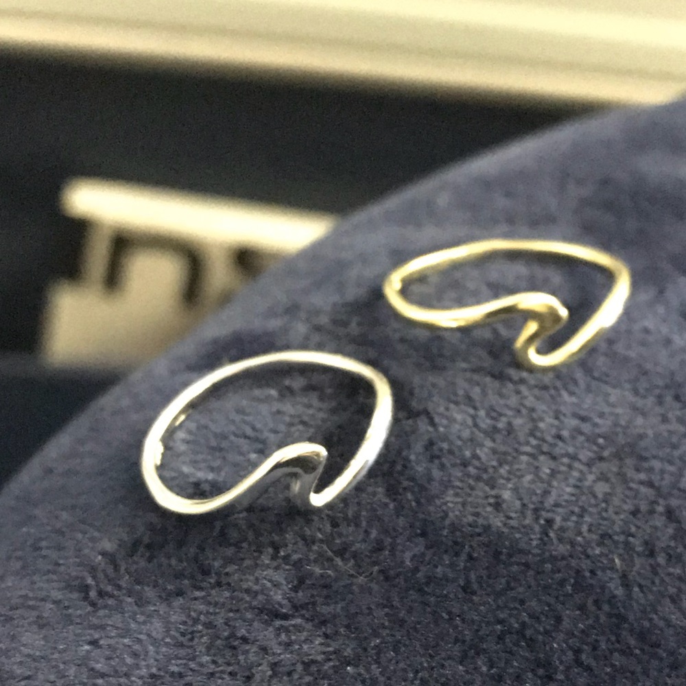 🆕925 Sterling Silver Wave Ring